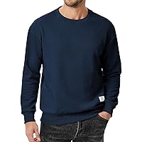 Amazon.com: EXIT 26 Premium Waffle Knit Blended Thermal Crewneck